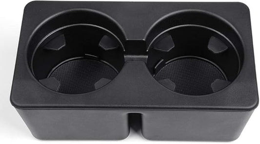 ALLGOOD Dual Cup Holder Insert, Compatible with Chevy Silverado/Avalanche/Suburban/Sierra/Yukon/Escalade 2007-2014, Black Drink Holder 1pc