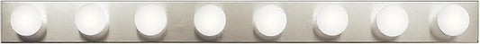 Kichler Linear 48" Bathroom Vanity Light Fixture, 8-Light Modern Brushed Nickel Bath Bar for Bathroom Lighting over Mirror, Transitional Style (48" x 4.25" x 2"), 628NI