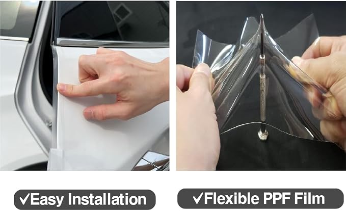 Door Edge Protection Film Roll, Premium Made in Korea PPF for Car and Truck Doors, Clean-Cut Edges, Paint Protective Strip(0.39''x16.4ft)