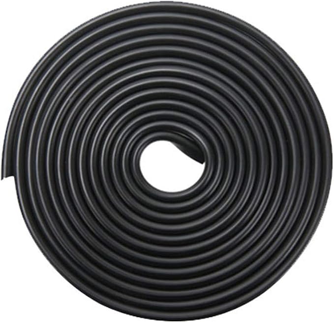 ESUPPORT U Shape Car Door Moulding Protector Strip Edge Guard Trim Seal | 16ft 5M U Shape Auto Rubber Protect Stripping Anti-Scratch Anti-Collision Guards Black