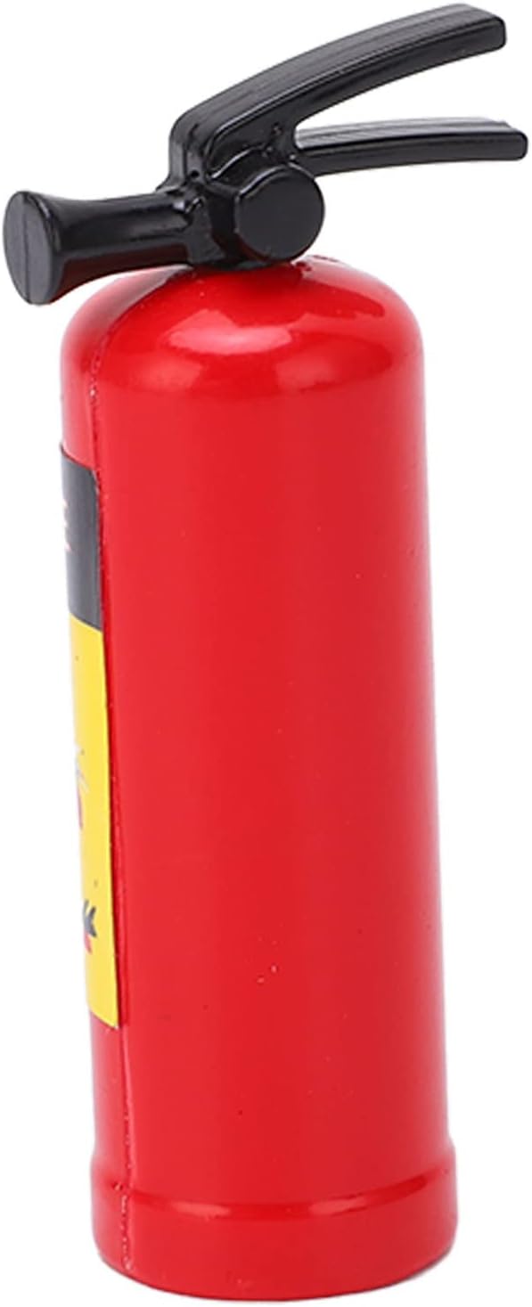 Small Fire Extinguisher, 1/10 Scale RC Car Accessories RC Car Fire Extinguisher Simulation Design Vivid Lightweight Mini Fire Extinguisher Toy for AXIAL SCX10 WPL MN Series (Red)