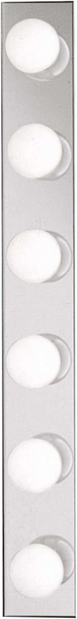 Kichler 6-Light Linear Bathroom Vanity Light Fixture, 36" Chrome Bath Bar for Bathroom over Mirror, Modern Transitional Wall Mount Lighting (36" W x 4.25" H x 2" D), 626CH