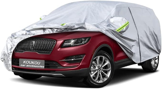 Koukou 6 Layers Car Cover Custom Fit Lincoln MKC from 2014 to 2025, Waterproof All Weather for Automobiles, Sun Rain Dust Snow Protection. (Ships from US Warehouse, Arrive Within 3-7 Days)