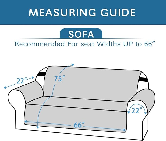 H.VERSAILTEX Reversible Couch Covers for 3 Cushion Couch Water Repellent Couch Cover for Sofa Dog Couch Cover Protector Non Slip Furniture Protector with Elastic Strap(Sofa, Desert Sage/Beige)