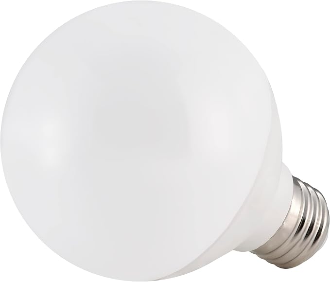 Maxxima G25 Globe LED Light Bulbs, 450 Lumens, 4000K, 40W Equal, 6 Pack | Neutral White, E26 Base, Indoor Use Bathroom Vanity Makeup Mirror