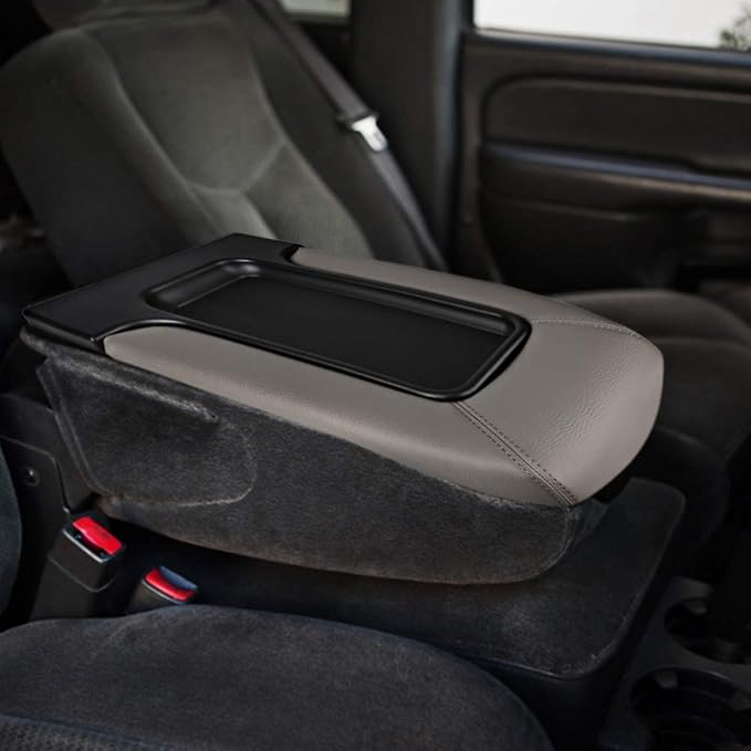 Center Console Lid Armrest Kit Compatible with Cadillac Chevrolet GMC | Compatible with Pickup Truck Suburban Tahoe Silverado Sierra Yukon XL-Replaces 19127365 Light Gray