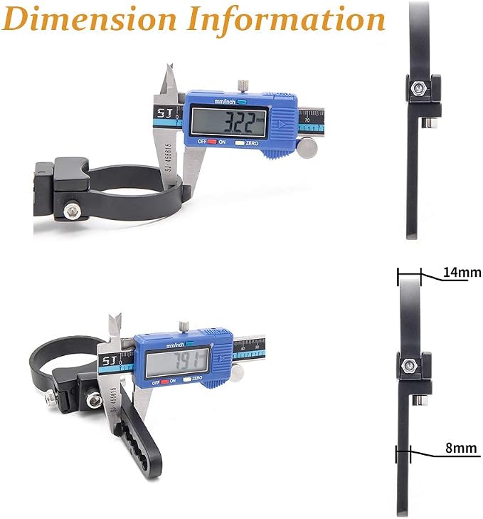 Tube Clamp Mounting Bracket, KMFCDAE Roll Bar Clamps for 1.75 Inch Tube Roll Cage Bull Bar Roof Rack LED Light Bar Mount (Adjustable, 1 Pair)