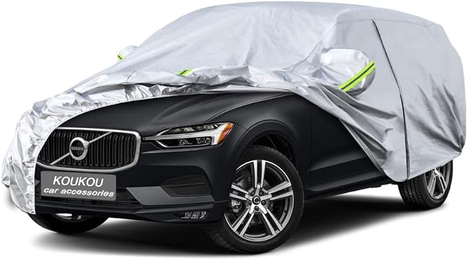 Koukou 6 Layers Car Cover Custom Fit Volvo XC60 from 2008 to 2025, Waterproof All Weather for Automobiles, Sun Rain Dust Snow Protection. (Ships from US Warehouse, Arrive Within 3-7 Days)