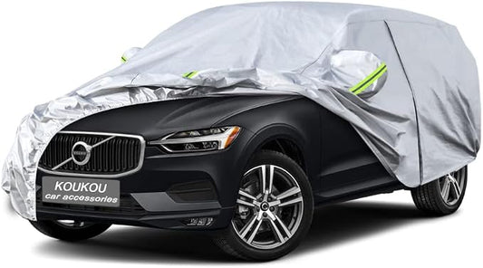 Koukou 6 Layers Car Cover Custom Fit Volvo XC60 from 2008 to 2025, Waterproof All Weather for Automobiles, Sun Rain Dust Snow Protection. (Ships from US Warehouse, Arrive Within 3-7 Days)