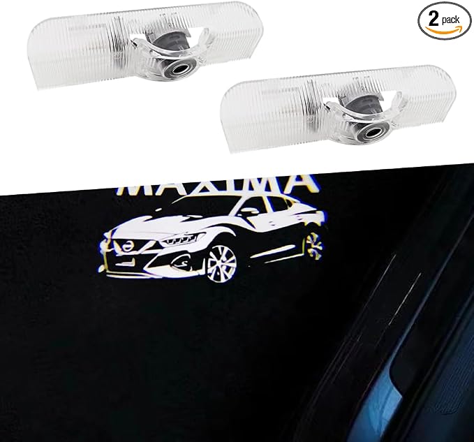 2PCS Non-Fading LED Car Door Logo Lights Projector Compatible with Maxima 2004-2022 Puddle Lights Ghost Shadow Light Kit Car Accessories (Maxima)