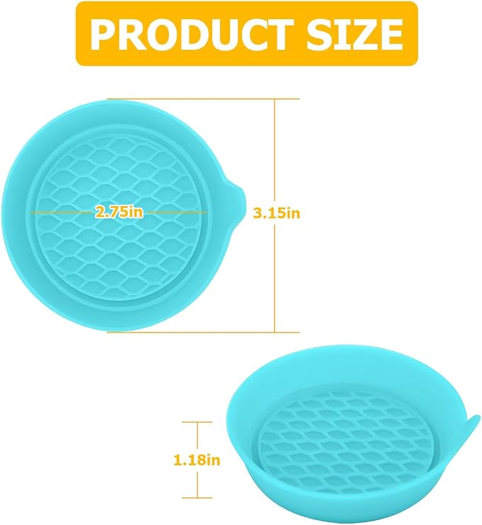 Mandark Car Cup Coaster, 4PCS Silicone Non-Slip Vehicle Drink Cup Mat, Sift-Proof Spill Recessed Automotive Interior Cup Holder Insert Protector Accessories, Universal for Most Cars (Blue)