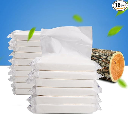 3-Ply Car Tissue Refills, Facial Tissues for Car Sun Visor, Napkin Refills for Auto Visor Tissue Holder, Ultra Soft and Comfortable, 30 Sheets Each Pack- 16 Packs