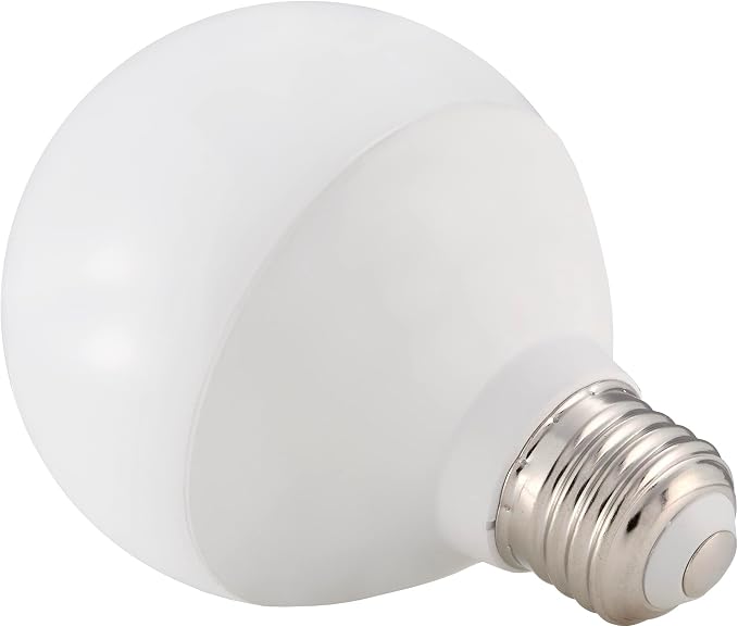 Maxxima G25 Globe LED Light Bulbs, 450 Lumens, 2700K, 40W Equal, 6 Pack | Soft Warm White, E26 Base, Indoor Use Bathroom Vanity Makeup Mirror