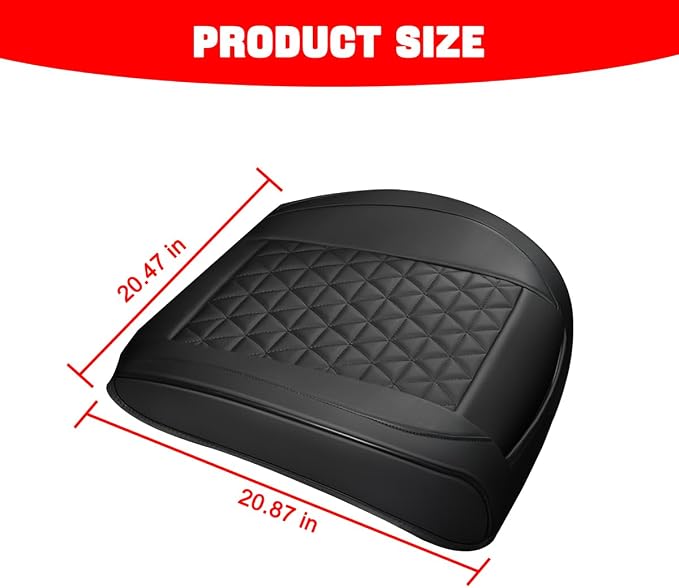 2PCS Leather Car Seat Cover, Vehicle Front Bottom Seat Protector Pad, Full Surrounded Waterproof Auto Seat Protective Cushion with Storage Pocket, Universal for SUV, Truck, Sedan（Black）