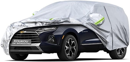 Koukou 6 Layers Car Cover Custom Fit Chevy Blazer from 1982 to 2025, Waterproof All Weather for Automobiles, Sun Rain Dust Snow Protection. (Ships from US Warehouse,Within 3-7 Days)