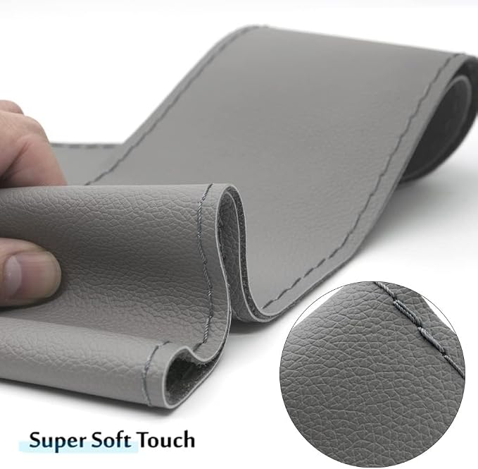 AUTOXBERT 38cm/15 Inch Hand Sewing Steering Wheel Cover Breathable Anti-Slip Leather Steering Wheel Cover for Nissan Qashqai Toyota Camry RAV4 VW Golf | Breathable, Anti-Slip Steering Wheel Cover for Nissan Qashqai Toyota Camry RAV4 VW Golf