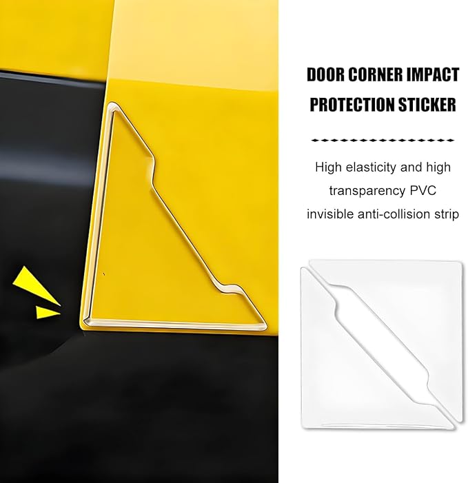 8PCS Transparent Car Door Edge Guard, Anti-Collision Vehicle Door Edge Corner Scratch Protector, Automotive Side Corner Trim Protection Cover Decal, Universal for Truck SUV Van