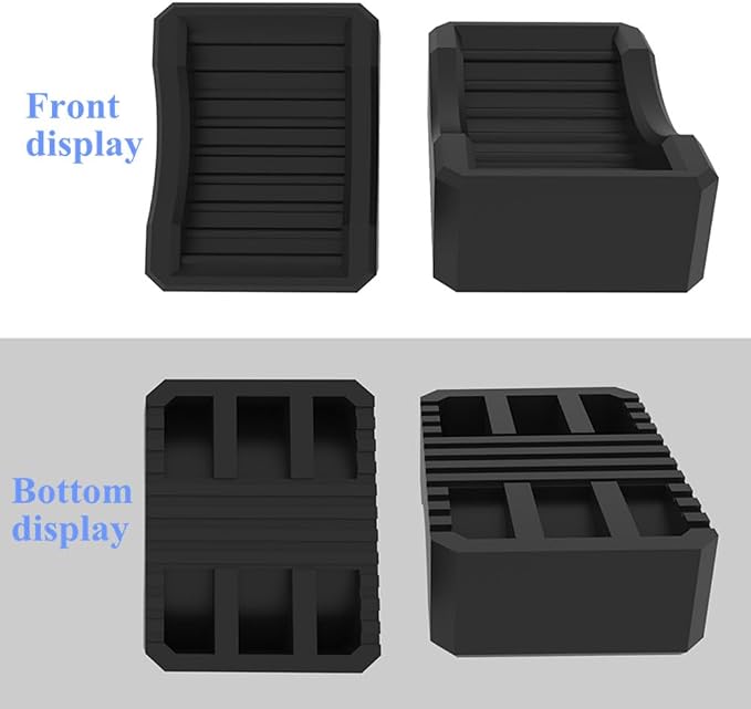Furniture Wheel Caster Cups/Universal Outdoor Barbecue Stove Anti Slip Fixed Wheel，Silicone Non-Slip Caster Cups，Suitable for All Small Wheels of Outdoor Barbecue Grills/Furniture(4Pack/Black