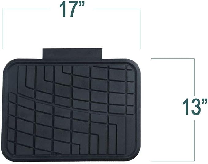 FH Group Automotive Floor Mats - Heavy-Duty Rubber Floor Mats for Cars, Universal Fit Full Set, Climaproof Floor Mats, Trimmable Floor Mats for Most Sedan, SUV, Truck Floor Mats Beige