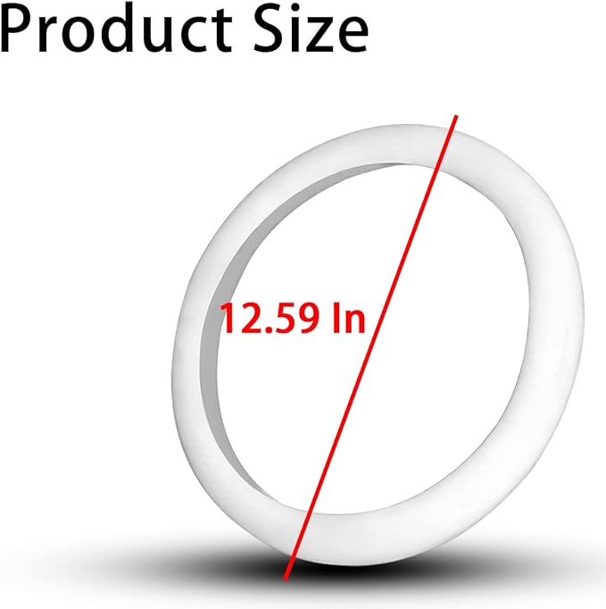 AICEL Car Silicone Steering Wheel Cover, Soft Anti-Slip Auto Steering Wheel Protector Fit 14 Inch, Universal Vehicle Interior Accessories for Cars, SUVs, Trucks, and Vans (White)