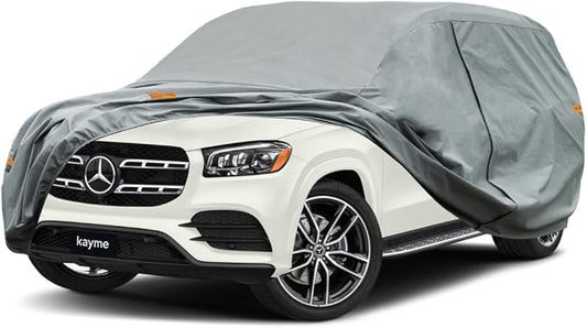 Kayme Heavy Duty SUV Car Cover Custom Fit Mercedes Benz GLS 350 450 580 600/AMG GLS 63/Maybach GLS 600  Waterproof All Weather for Automobiles, Full Exterior Covers Sun Rain UV Protection.