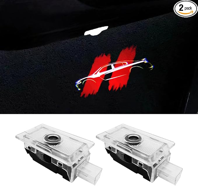 2 PCS LED Door Logo Lights Projector Compatible for Charger 2010-present HD Ghost Shadow Light Puddle Lights Courtesy Step Lamps Kit Car Accessories (car line, Charger)