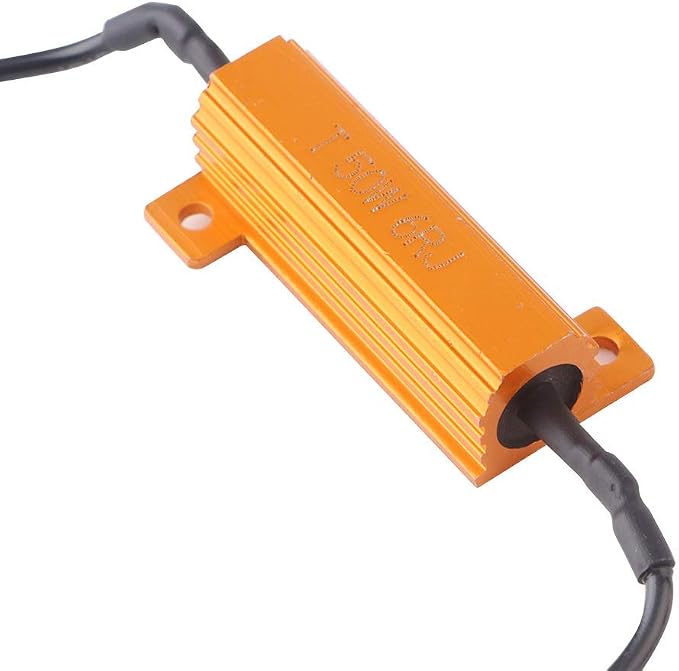 GLL 50W 6Ohm LED Load Resistors for 1157 BAY15D LED Turn Signal Lights (Fix Hyper Flash, Warning Cancellor) with 8pcs Quick Wire Clips, especially for 1157 White/Amber Switchback LEDs