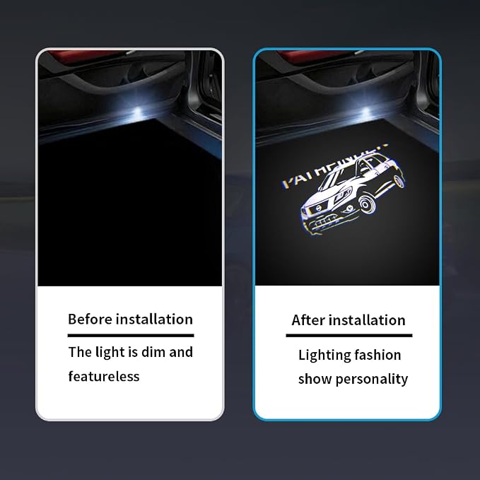 2PCS LED Car Door Logo Lights Projector Compatible with Pathfinder 2013-2017 Puddle Lights Ghost Shadow Light Kit Car Accessories (Pathfinder)