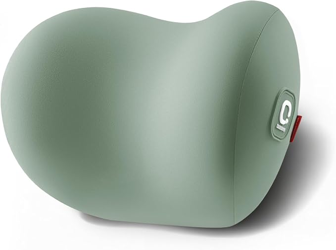 BEBAS Memory Foam Car Headrest Pillow - Breathable Neck Support Pillow for Driving, Universal Fit Cars/SUVs/Tesla/Toyota & Office Chair, Removable Cover (Green, 4-Season)