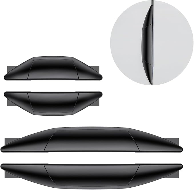 Auto Door Side Edge Protection Guard,4 Pcs Car Door Anti-Collision Strip, Self-Adhesive Anti-Scratch Collision Protector Trim Sticker for Most Car Truck (Black)