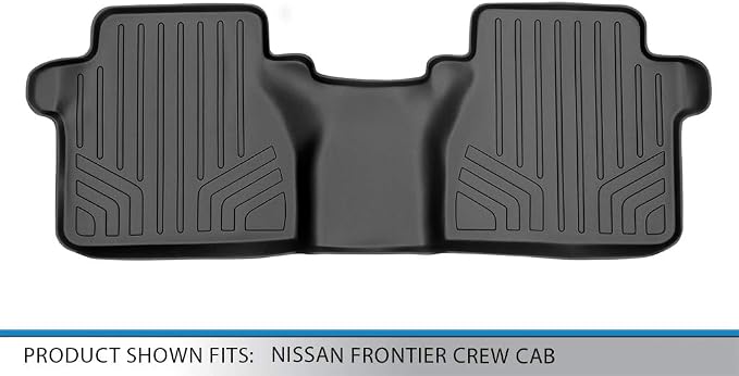 SMARTLINER Custom Fit Floor Mats 2nd Row Liner for 2005-2021 Nissan Frontier