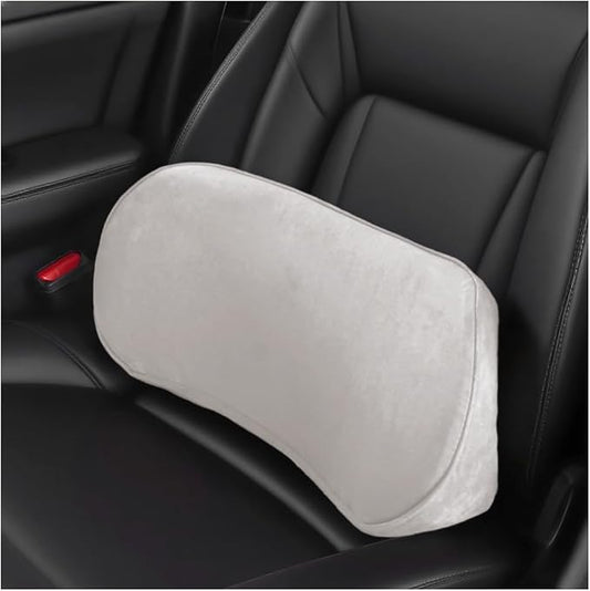 Zpana Car Lumbar Support Pillow, Memory Foam Vehicle Seat Lower Back Support Cushion for Back Pain Relief & Sciatica, Comfortable Auto Driver Seat Pad, Universal for Vehicles (Beige)