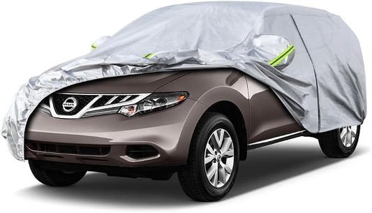 Koukou SUV Car Cover Custom Fit Nissan Murano from 2002 to 2025, Waterproof Car Cover All Weather for Automobiles Outdoor Indoor with Zipper Door, Sun Rain Dust Snow Protection.