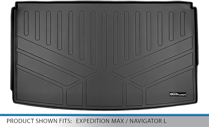 SMARTLINER All Weather Custom Fit Cargo Trunk Liner Floor Mat Behind 3rd Row Compatible with 2018-2025 Ford Expedition Max
