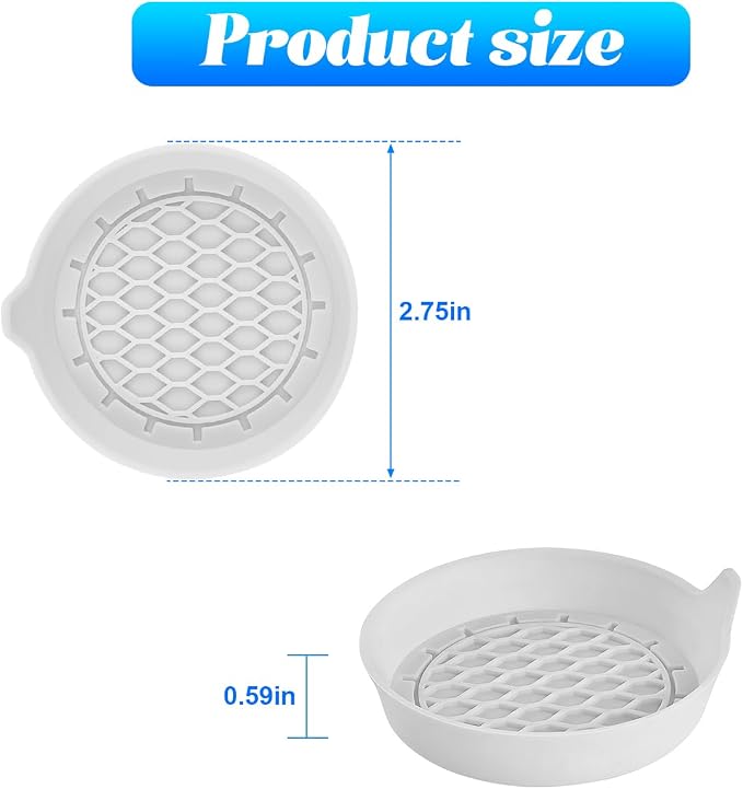 Zpana Bling Car Cup Holder Coaster, 2PCS Crystal Rhinestone Non Slip Waterproof Vehicle Insert Water Bottle Holder Pads, Shockproof Auto Interior Decorative Coasters, Universal Fit (White)