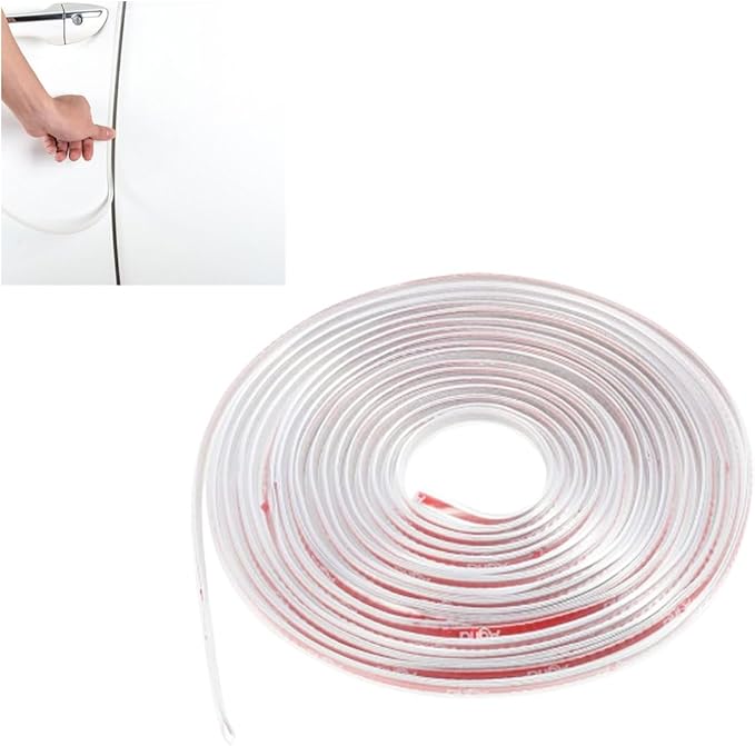 32Ft(10M) Car Door Edge Protector, Anti-Collision Strip, Entry Guard, No Glue Protective Strip, Automotive Trim (Clear)