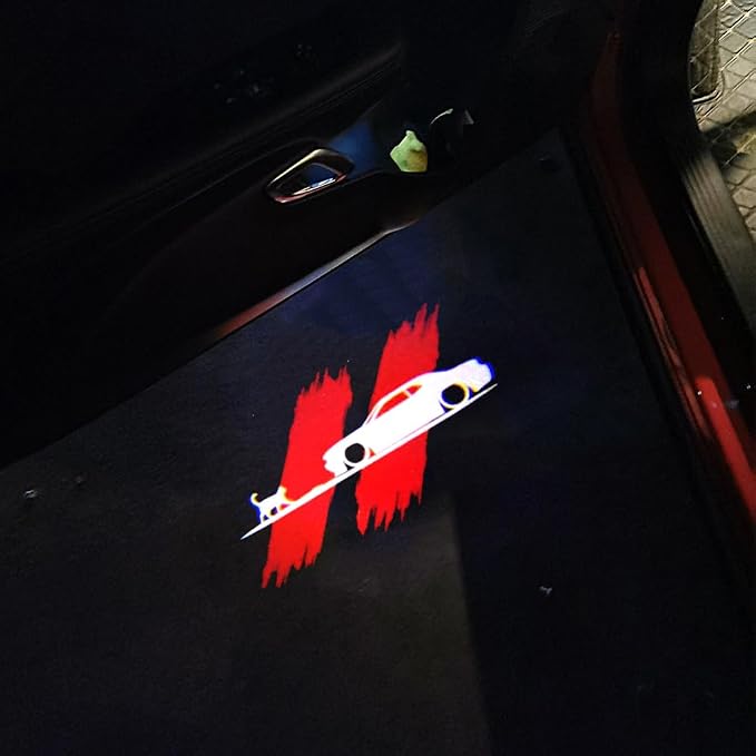 2PCS Door Lights Logo Compatible for Challenger 2015-Present, LED Ghost Shadow Welcome Puddle Projection Light Lamps Accessories (02)