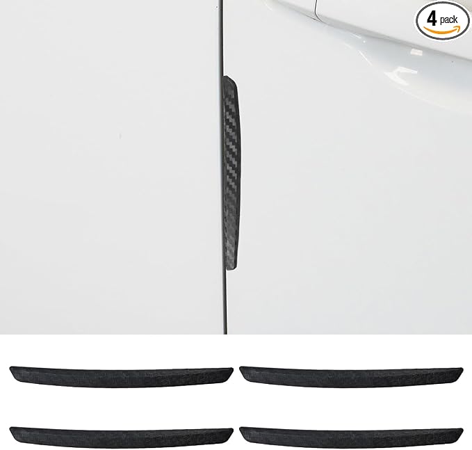 4PCS Car Door Edge Guard, Anti-Collision Automotive Rearview Mirror Protector Trim Strip, Universal Anti-Scratch Vehicle Body Bumper Protective Accessory for SUV, Truck(Soft)