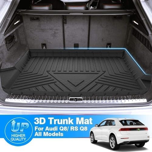 Cargo Liner Fits for Audi Q8/RS Q8 2019-2025 2026, All Weather Cargo Mat for Q8, Heavy Duty Waterproof Rear Trunk Mat for Q8 Accessories