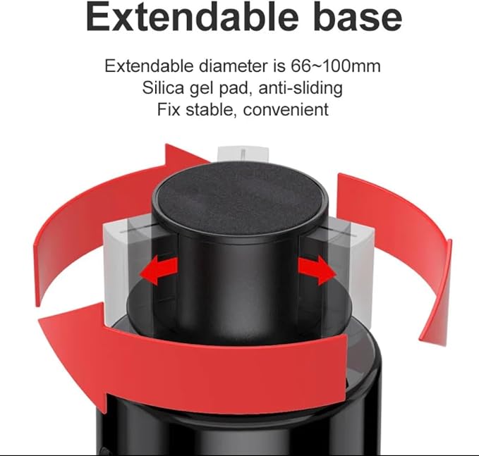 Car Cup Holder Expander with Adjustable Base, Cupholder Extender Holder for Car Compatible with Hydro Flasks 32/40 oz, Fits Yeti 24/36/46 oz, Other Large Bottles in 3.4"-3.8"