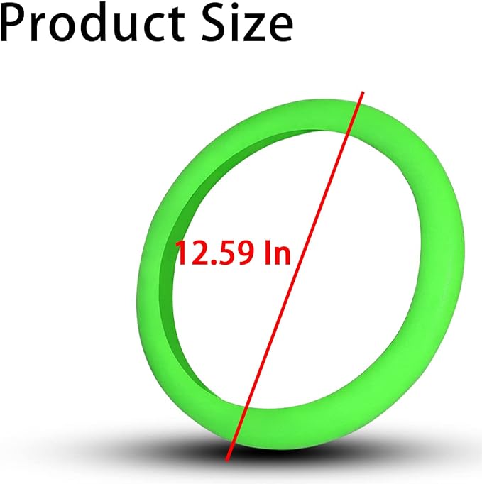 AICEL Car Silicone Steering Wheel Cover, Soft Anti-Slip Auto Steering Wheel Protector Fit 14 Inch, Universal Vehicle Interior Accessories for Cars, SUVs, Trucks, and Vans (Green)