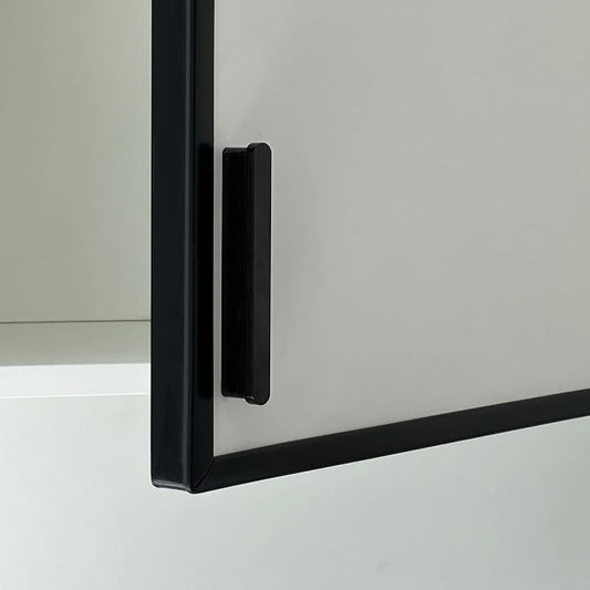 Slimline Cabinet Door Edge Protector, 3/4" Self Adhesive Peel and Stick Rubber Edge Guards, Flexible U Shaped Strips for Kitchen & Garbage Drawer Fronts, Edge Trims for Desks and Shelfves, Black, 10Ft