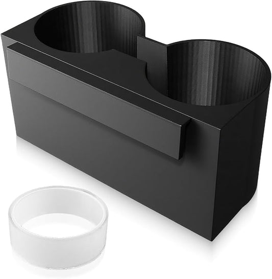 Rear Dual Cup Holder Compatible with Chevrolet & GMC | Fits for Yukon Denali Tahoe Suburban Sierra Silverado 2015-2020, 3-Inch Cupholder Durable Plastic