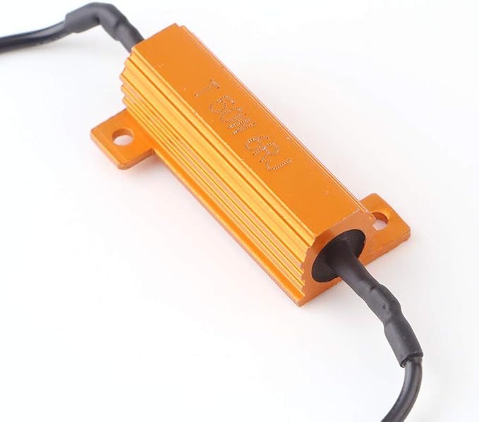 GLL 50W 6Ohm LED Load Resistors for 1157 BAY15D LED Turn Signal Lights (Fix Hyper Flash, Warning Cancellor) with 8pcs Quick Wire Clips, especially for 1157 White/Amber Switchback LEDs