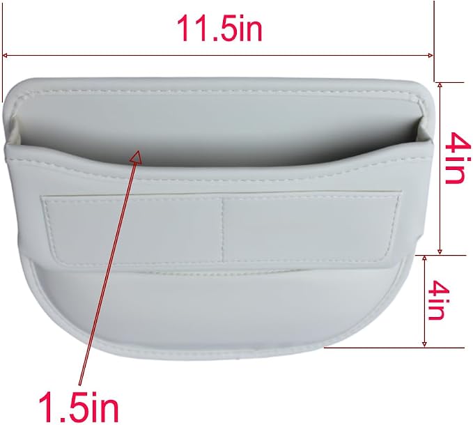 Seat Gap Organizer Car Seat Console Organizer Front Seat Side Storage Bag Center Console Side Pocket Car Seat Crevice Storage Seat Gap Filler Between Seat Storage Pouch（Beige）