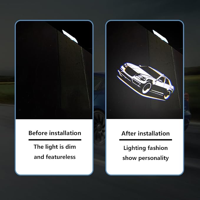 uuakarin 2PCS Car Door Logo Projector Lights Compatible with Chrysler 300 300c 300s 2005- Present LED Ghost Shadow Light Laser Puddle LampAccessories (300 300c 300s)