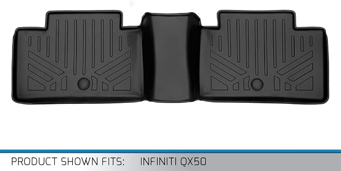 SMARTLINER Custom Fit All Weather Floor Mats 2nd Row Liner Compatible with 2021-2025 Infiniti QX50