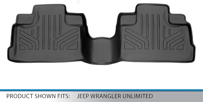 MAXLINER Floor Mats 2nd Row Liner for 2007-2010 Jeep Wrangler