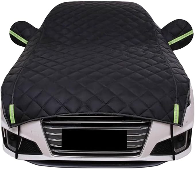 Hail Protector Car Cover Sedan,5-Layer Padded Anti-Hail Car Covers,Heavy Duty Waterproof Protector with Reflective Strips,Hail Cover for SUV/Sedan/Hatchback(Black-Sedan)
