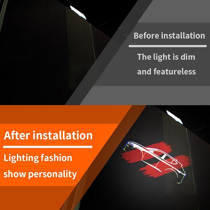 2 PCS LED Door Logo Lights Projector Compatible for Hornet 2023-present HD Ghost Shadow Light Puddle Lights Courtesy Step Lamps Kit Car Accessories (car line, Hornet)